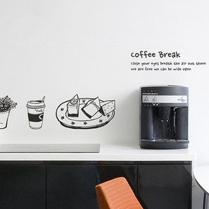 [one7]그래픽스티커_커피 브레이크-coffee break